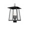 Z-Lite Rainer 4 Light Outdoor Post Mount Fixture, 13.5in. W x 22.75in. H, Black 5015PHBS-BK - alternate 1